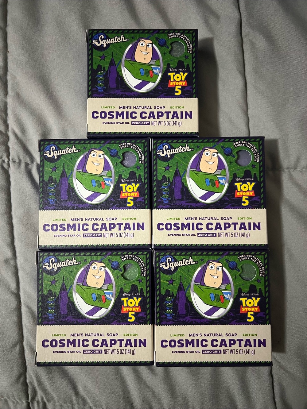 Dr. Squatch Buzz Lightyear Cosmic Captain Toy Story 5 Men’s Soap Bundle Lot